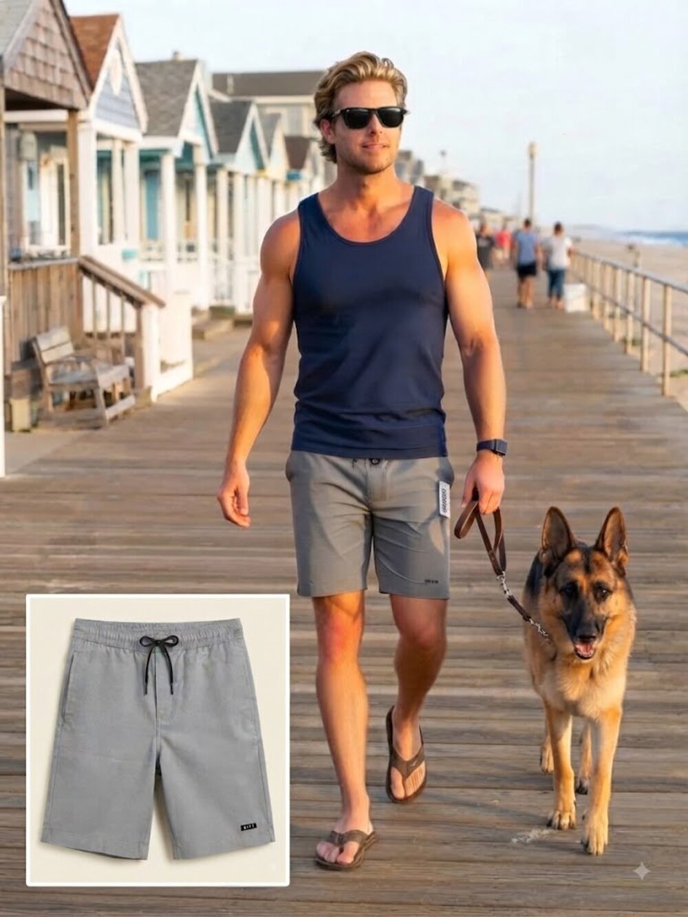 Neff - Men's Grey Utility Walk Shorts Size L